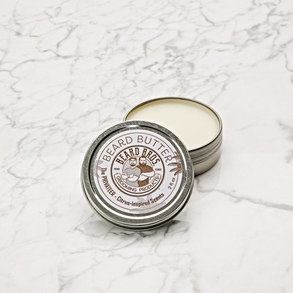 beard products, beard brothers beard butter in the privateer scent