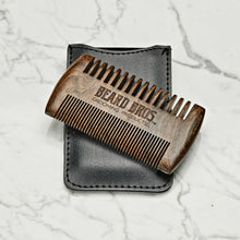 Load image into Gallery viewer, beard comb for men, large tooth beard comb, wooden beard comb
